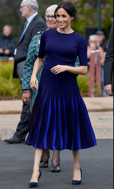 meghan markle blue givenchy sweater and skirt mishap|givenchy skirt.